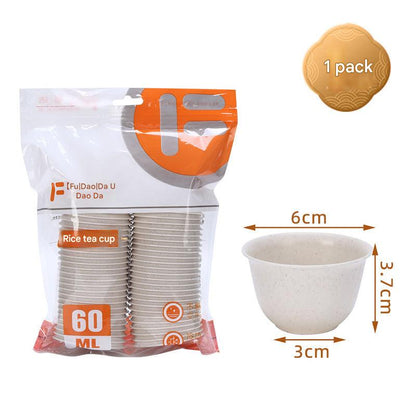 Disposable rice husk tea cup image 9