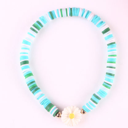 Daisy polymer clay bracelet image 1