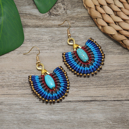 Bohemian woven earrings design 6
