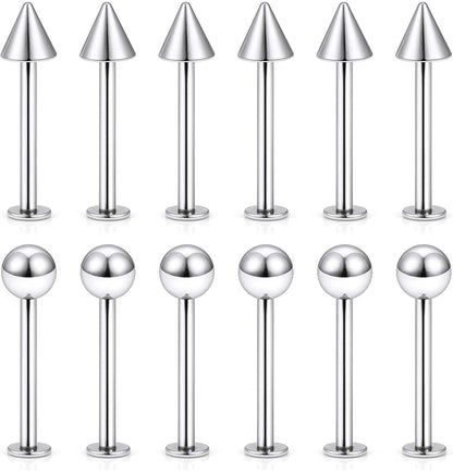 titanium lip piercing studs image 2