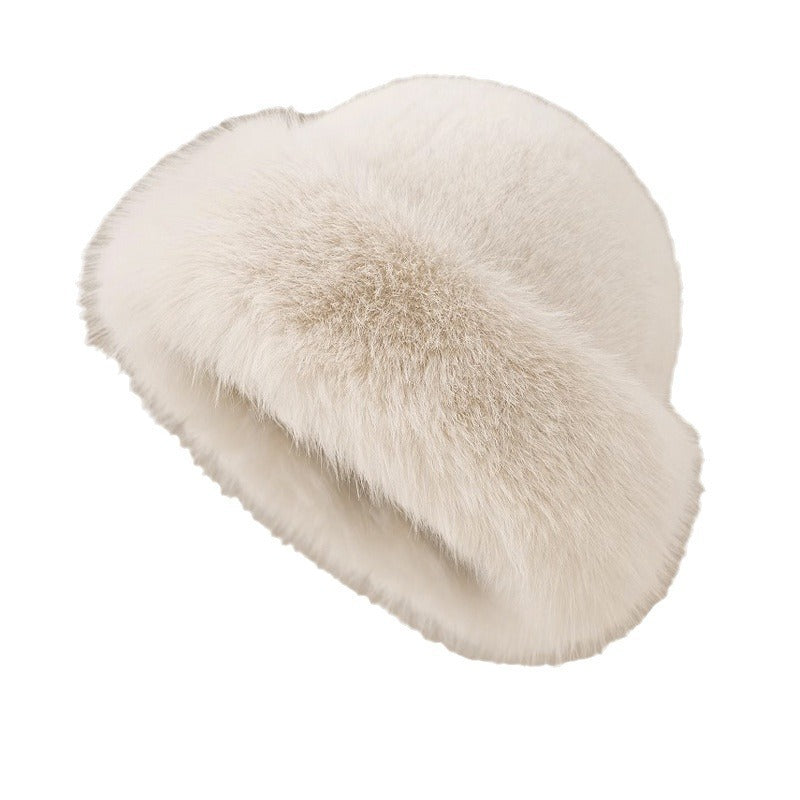 Mongolian style knitted fisherman's hat in coffee