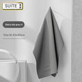 Gray 40*40 Suede Coral Fleece Towel - Individual PE Bag (Pack of 1)