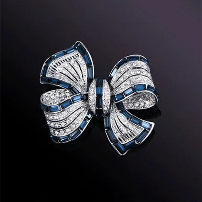 Gold Butterfly Knot Brooch Close Up