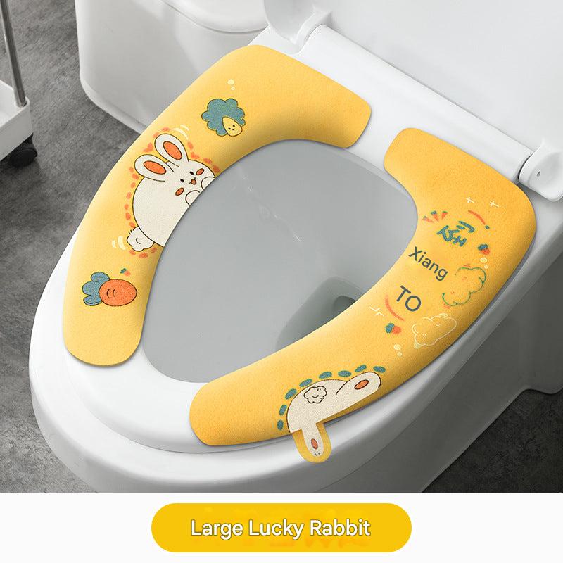 Stylish toilet seat cushion in cat design