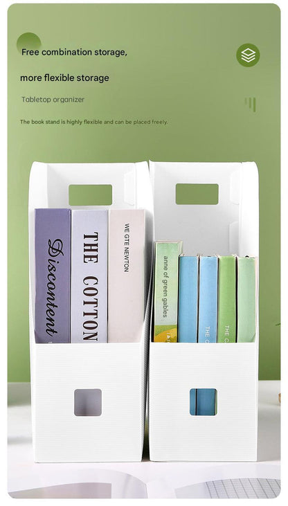 elegant workspace file organizer on desk