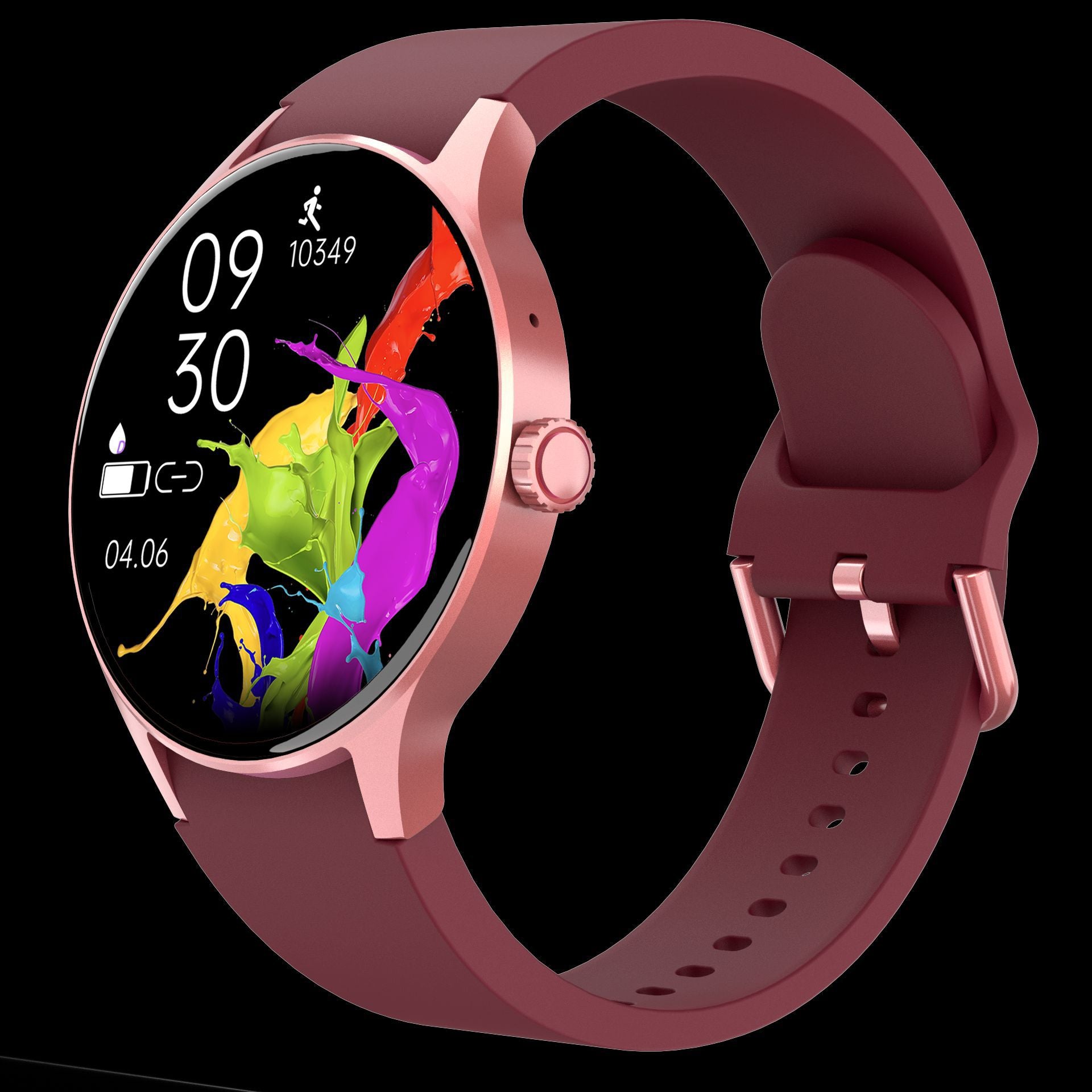 Smartwatch in pink and blue colors