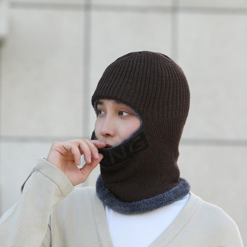 Men's winter fleece knit cap outdoor