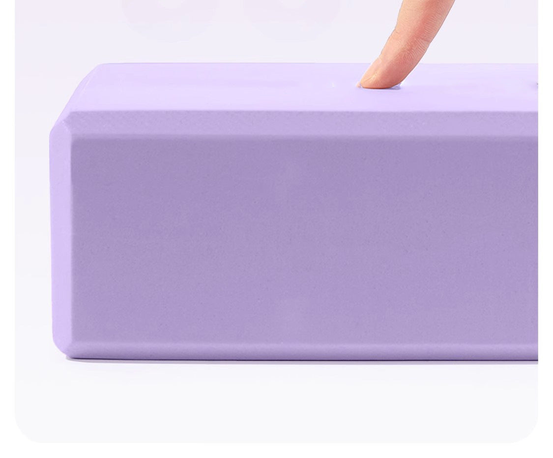 High-density yoga brick in Cherry Blossom Pink