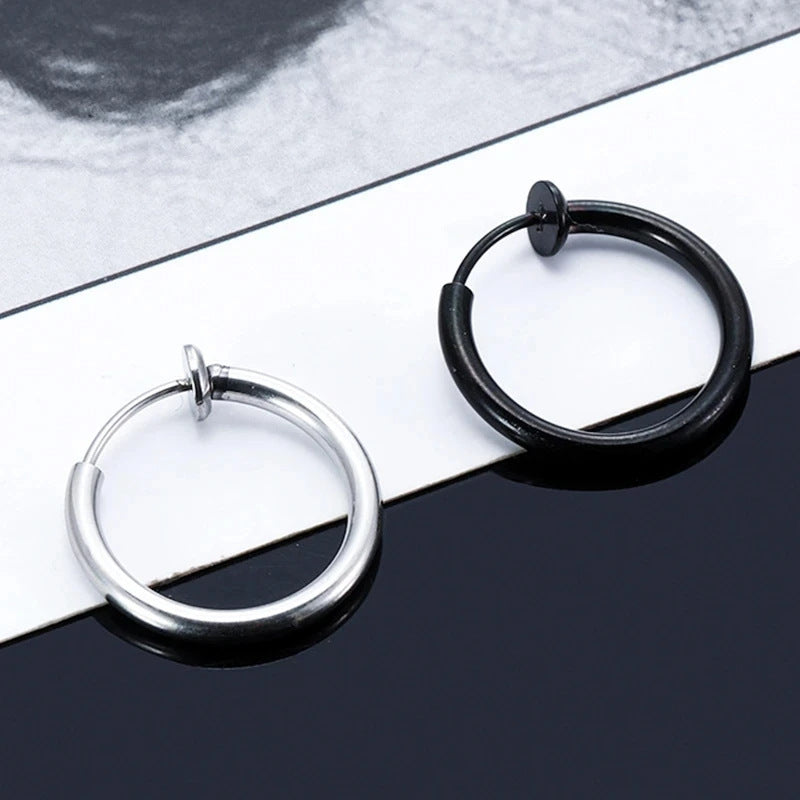 Geometric non-pierced earrings image 2