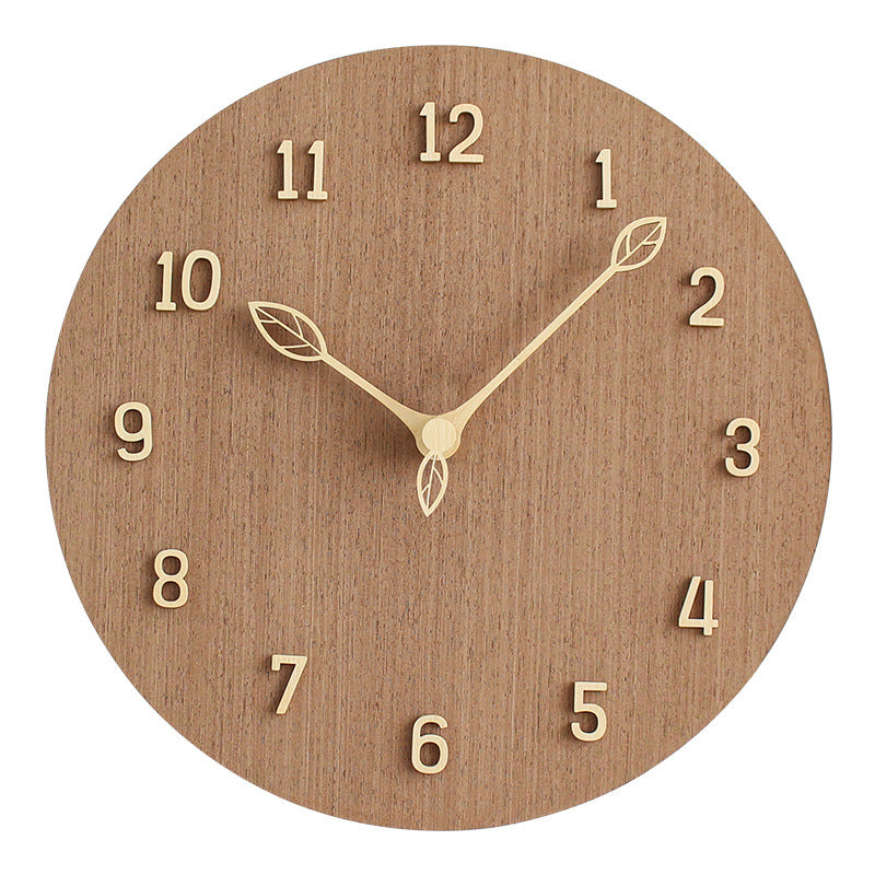 Quality wood wall clock on display