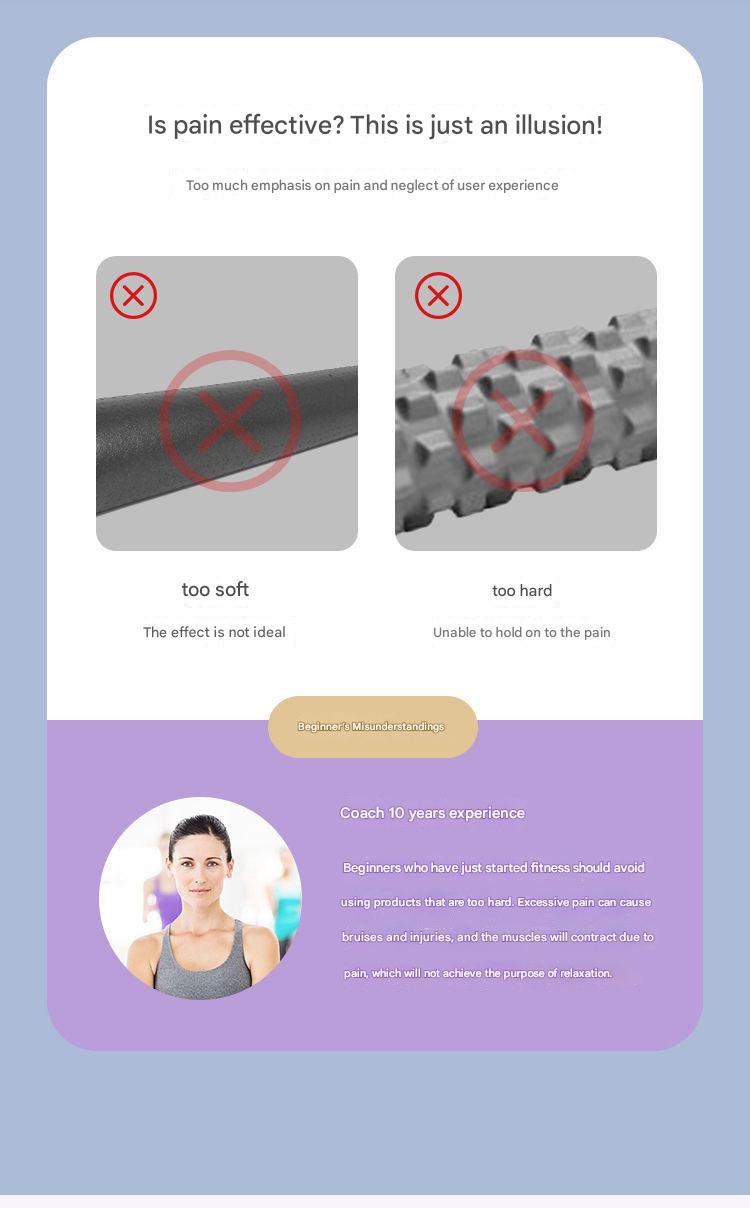 Hollow design foam roller for deep tissue massage