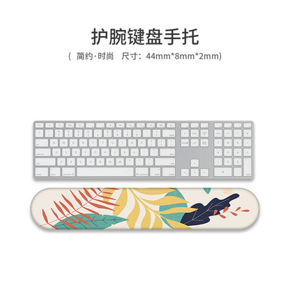Custom Memory Foam Wrist Support Mouse Pad & Keyboard Rest for Ergonomic Comfort - Vibrant Designs