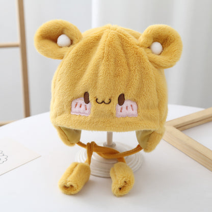 Cozy Plush Baby Hat Side View