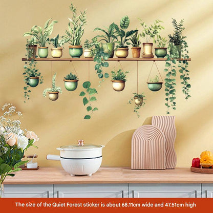 Self-adhesive plant sticker for bedroom