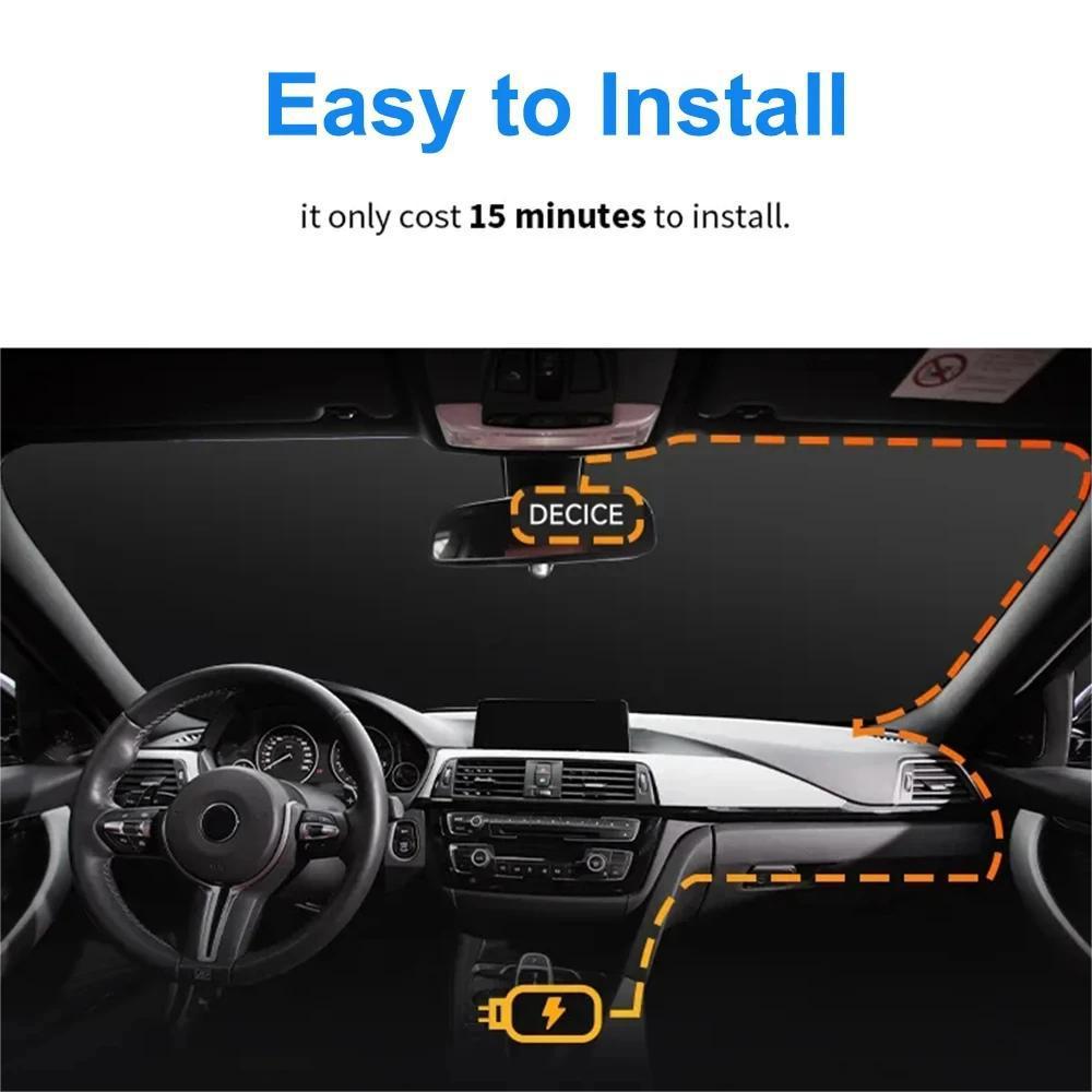 car dash cam interior view