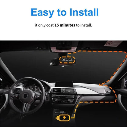 car dash cam interior view