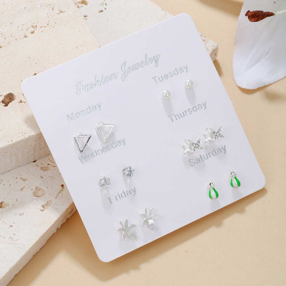 Korean pearl bow earrings image 6