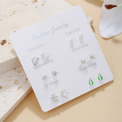 Korean pearl bow earrings image 6