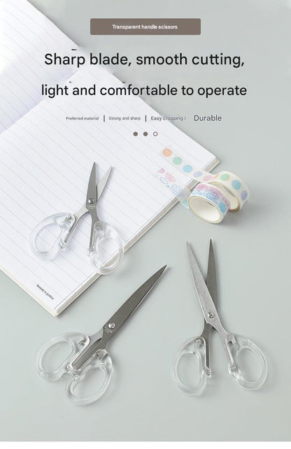Image of stainless steel scissors on a white background
