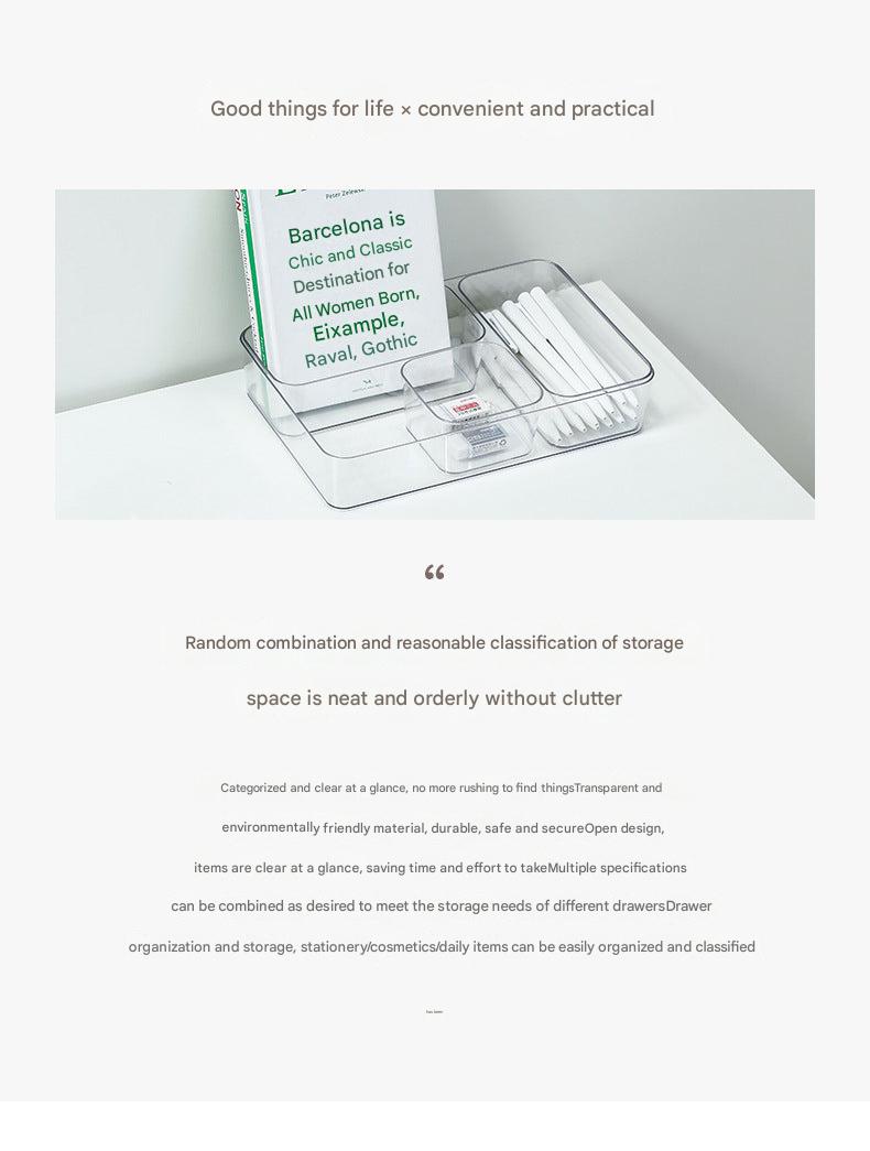 Durable transparent organizer ideal for decluttering