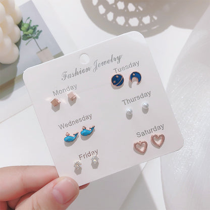 Korean pearl bow earrings image 2