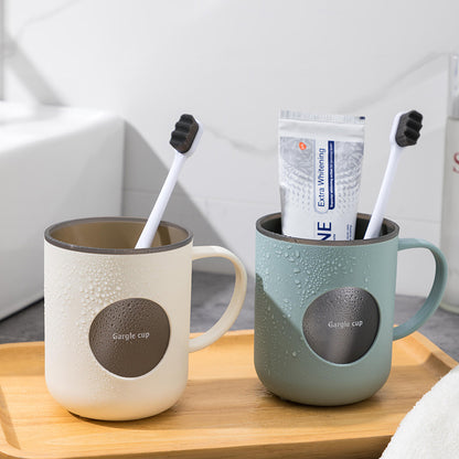 Dual-layer cute couple toothbrush cup