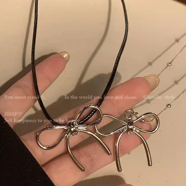 Chic Bowknot Sweater Necklace image 3