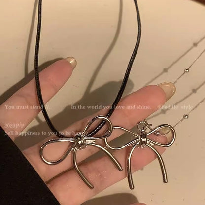 Chic Bowknot Sweater Necklace image 3