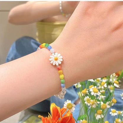 Vibrant Color Pearl Flower Necklace for Women - Image 1