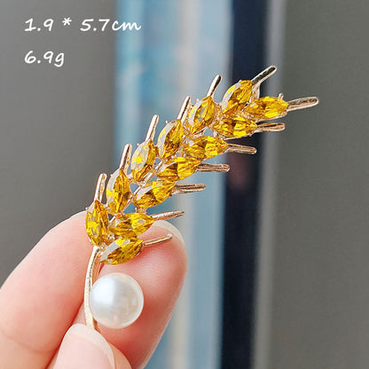 Colorful Wheat Ears Brooch with Crystals Image 9