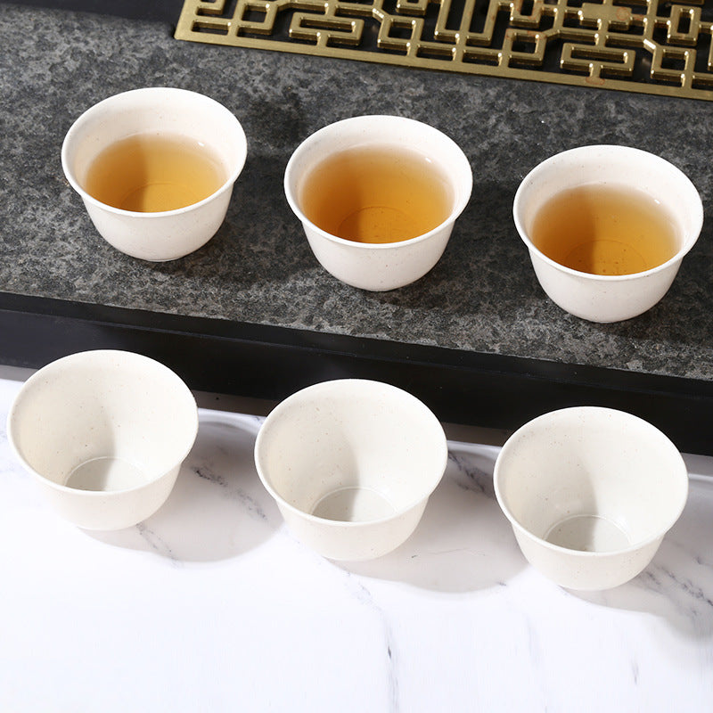 Disposable rice husk tea cup image 2