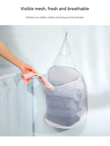 Easy to clean collapsible laundry bin for storage