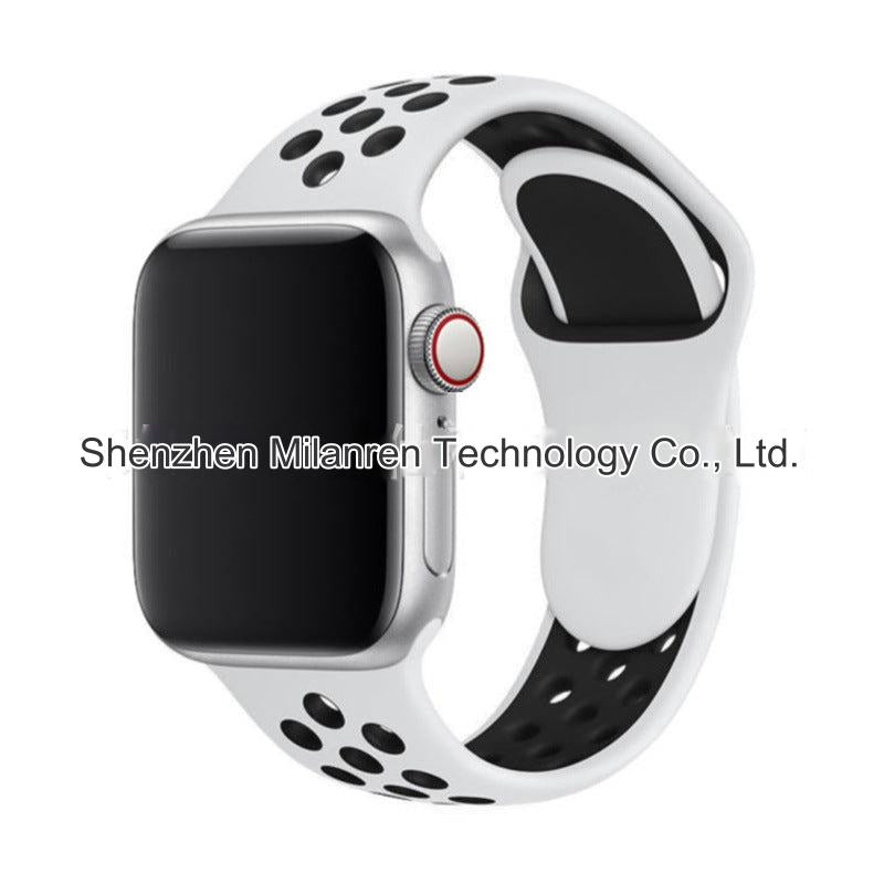 Dual Color Silicone Sport Band for Apple Watch Series 6, 7, 8, SE and Ultra - Comfortable & Durable