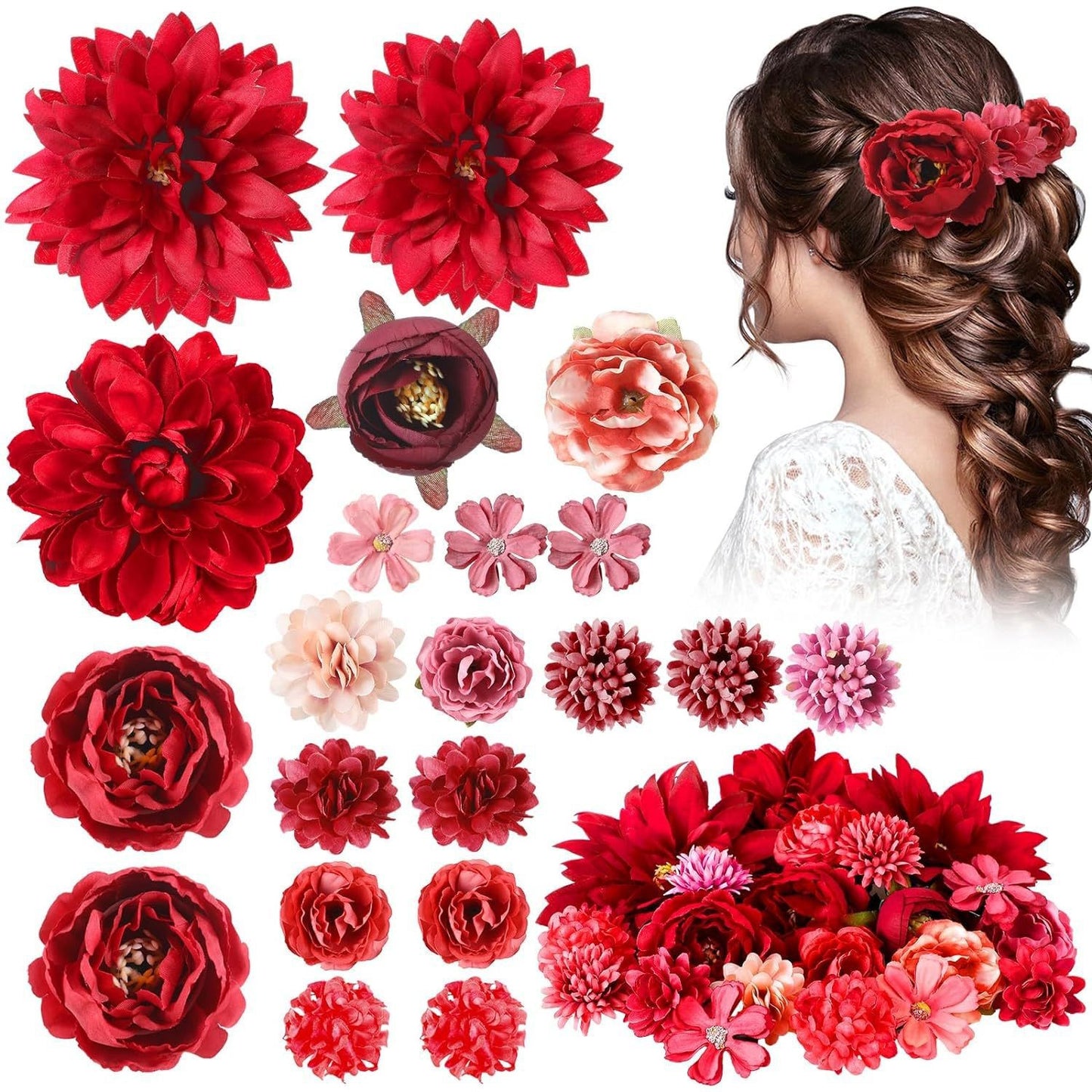 Elegant hair clip set on model image 7