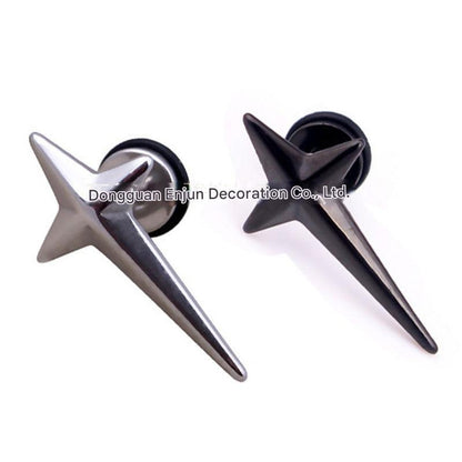 Stylish unisex titanium earrings in various colors