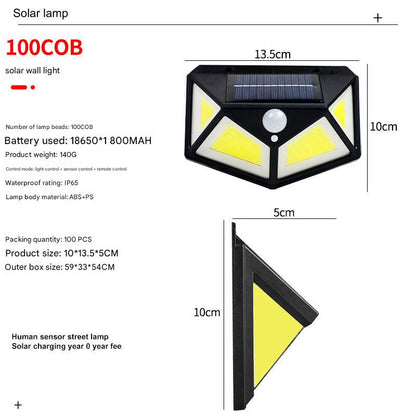 LED Solar Motion Sensor Light in Outdoor Setting