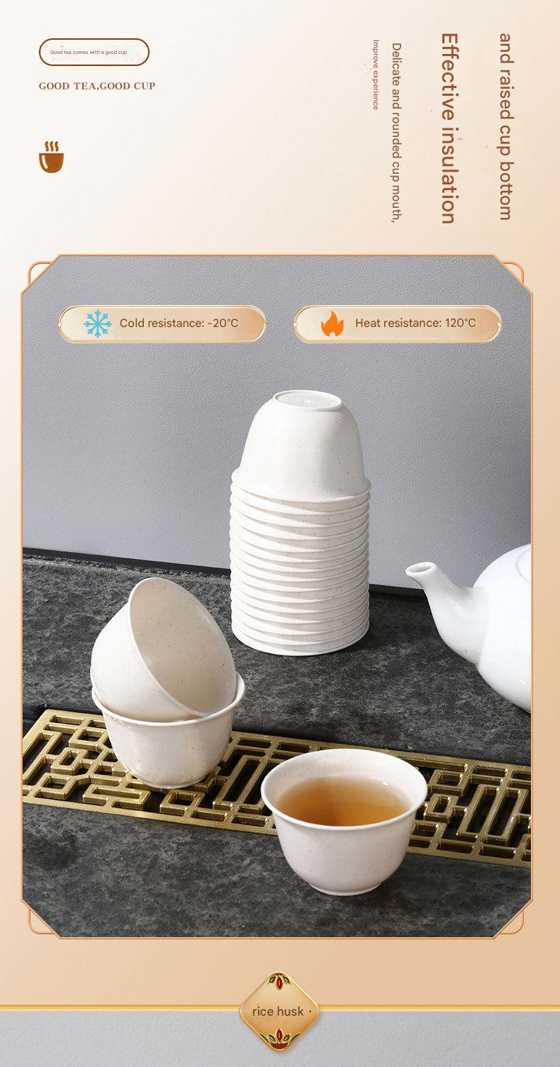 Disposable rice husk tea cup image 8