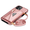 Side card holder + rope - rose gold