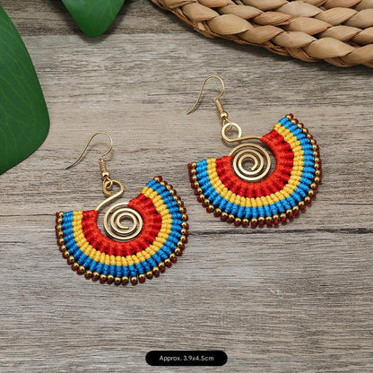 Bohemian woven earrings design 1