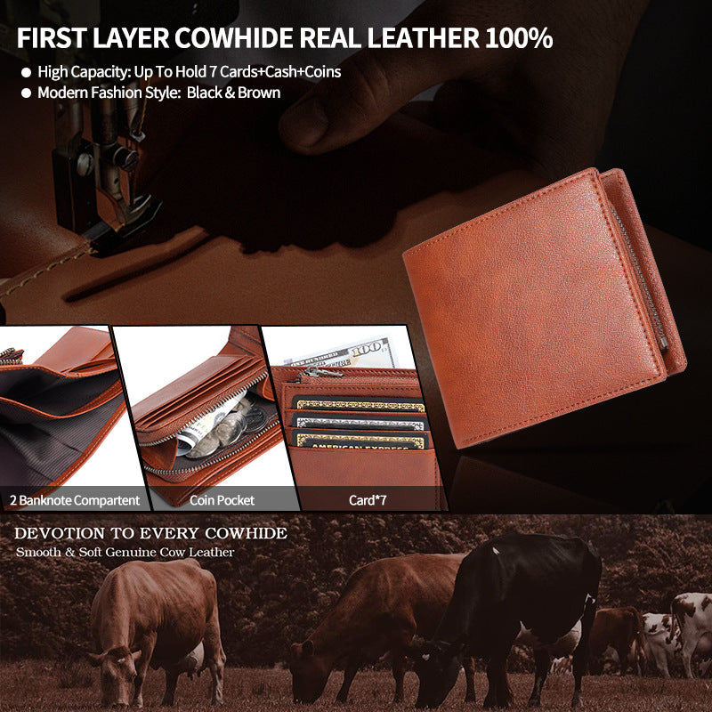 Men's RFID blocking wallet in black