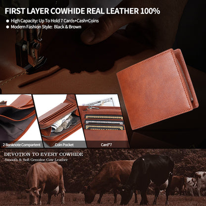 Men's RFID blocking wallet in black