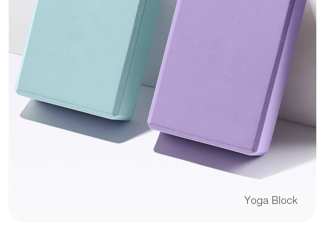 Group of yoga bricks in various colors