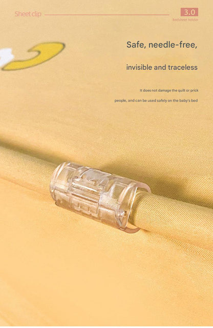 Non-slip bed sheet fastener pink clip image