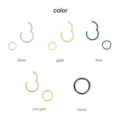 316L stainless steel nose ring in rose gold