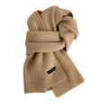 Couple's Fabric Label Scarf [Khaki]