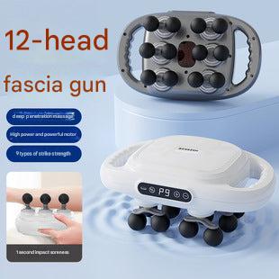 Rechargeable massage gun with multiple heads