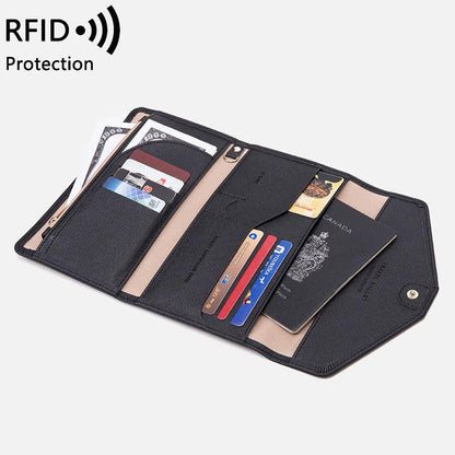 RFID travel passport holder black color