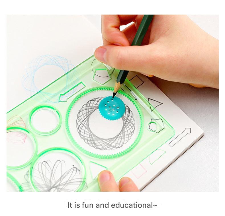 multi-color children's ruler with creative features product shot