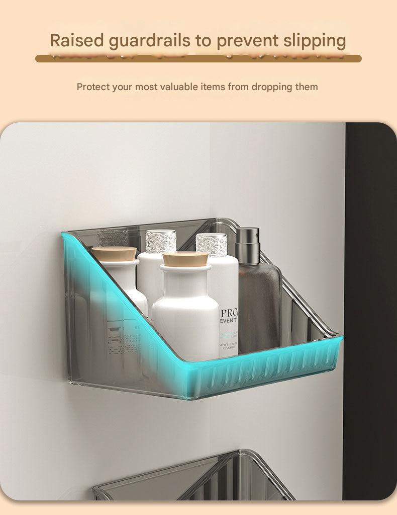 Transparent bathroom organizer