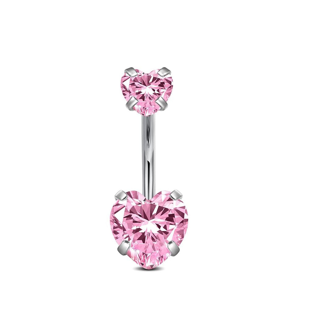 Gifting ready heart navel ring in packaging